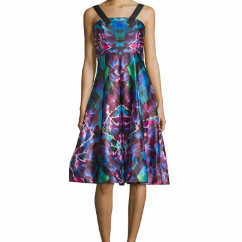 Mackenzi Mode Intrigue Spring Fling Floral Sleeveless A-Line Dress